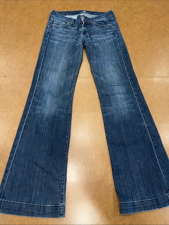 7 For All Mankind Denim - 7 For All Mankind Dojo Indigo Wide Leg Flare Jeans • Like NEW • Size 27